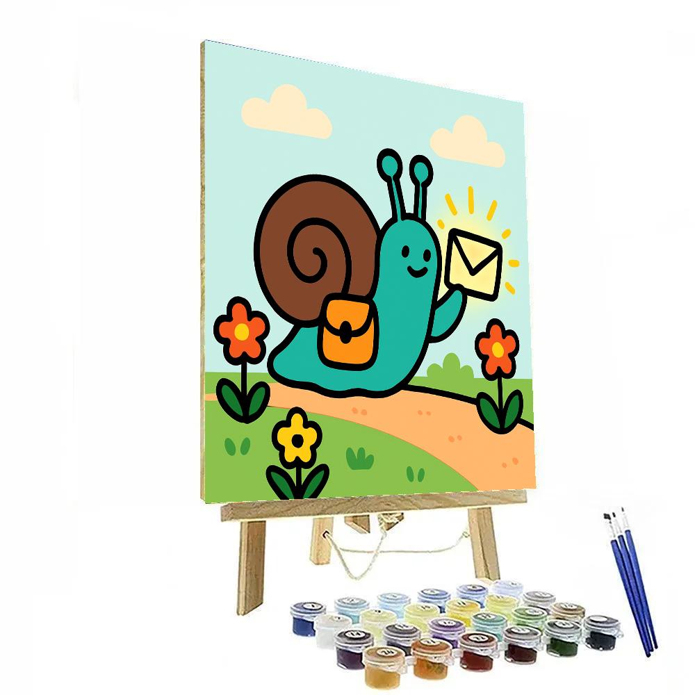 Solar Snail Delivery Number painting