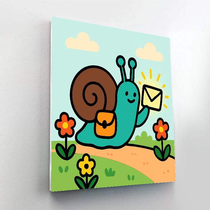 Solar Snail Delivery Number painting