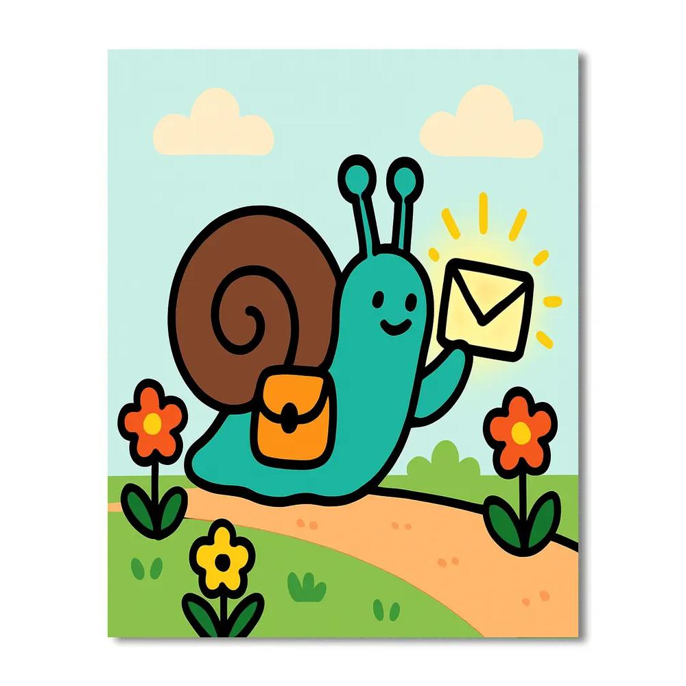 Solar Snail Delivery Number painting