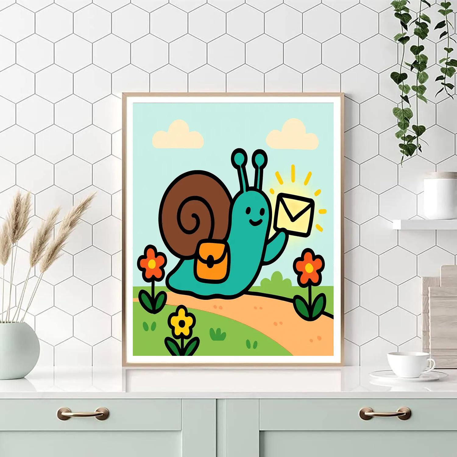 Solar Snail Delivery Number painting