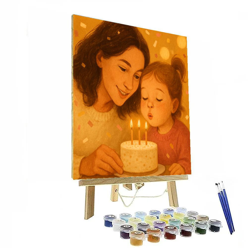 Birthday Candle Wish Together paint by color