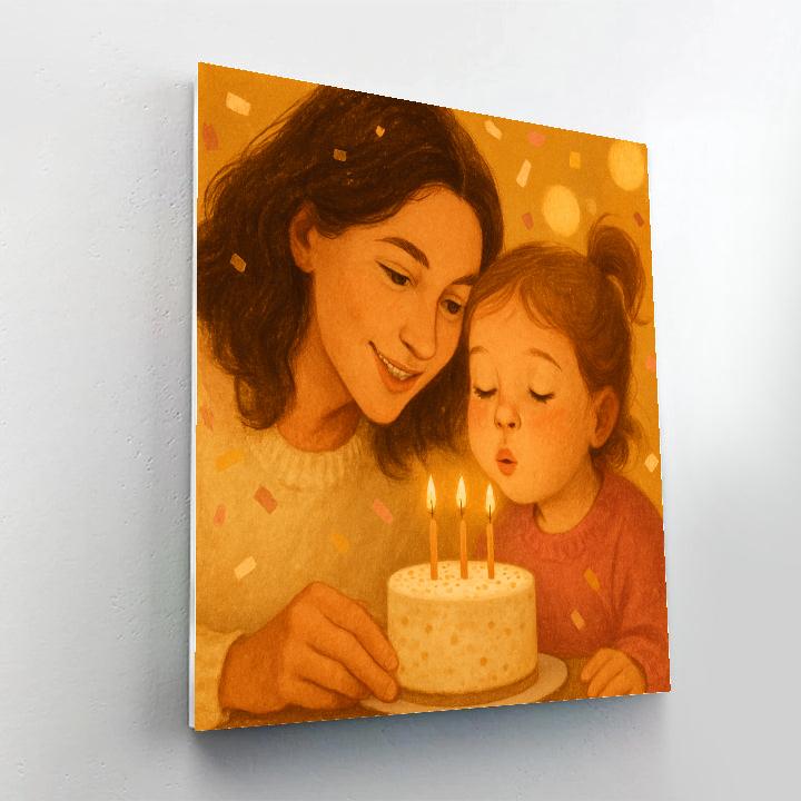 Birthday Candle Wish Together paint by color