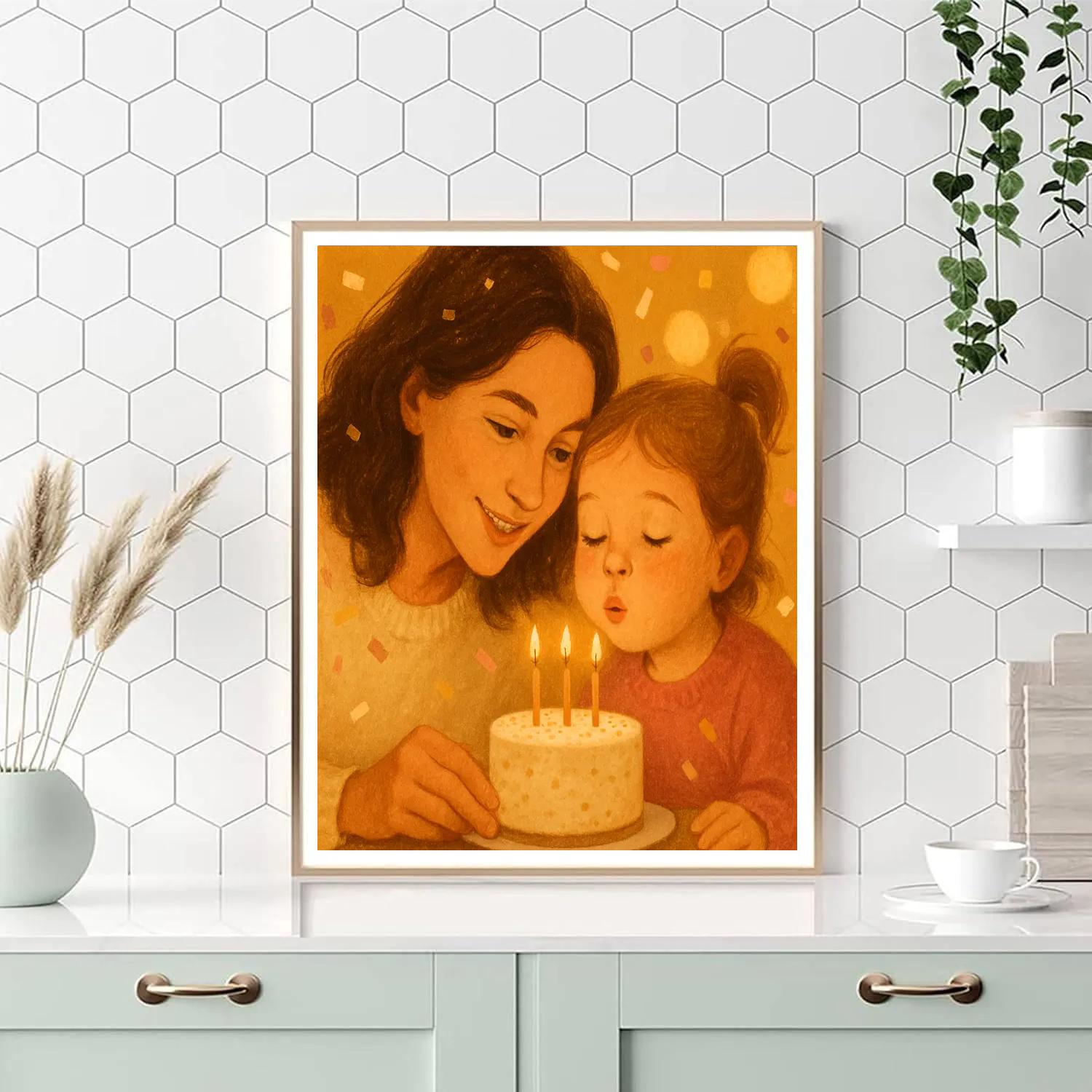 Birthday Candle Wish Together paint by color