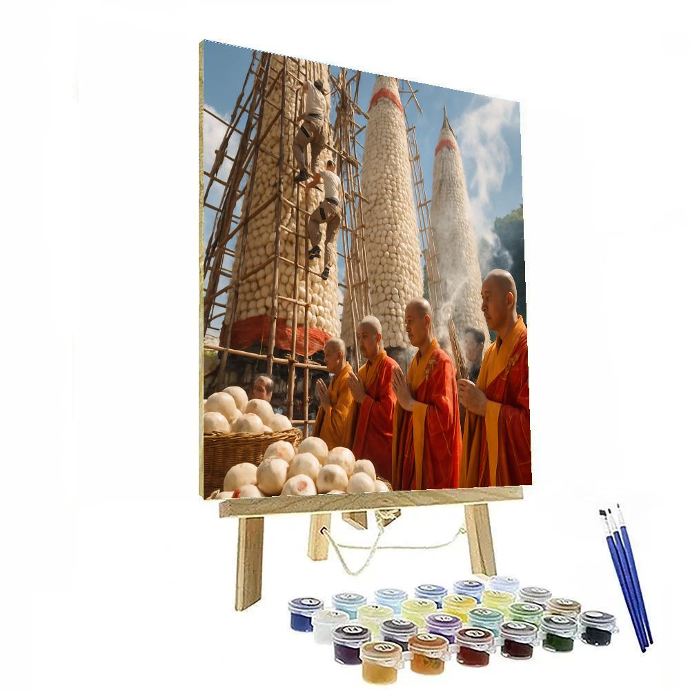 Cheung Chau Bun Peak Ritual Paint by numbers art