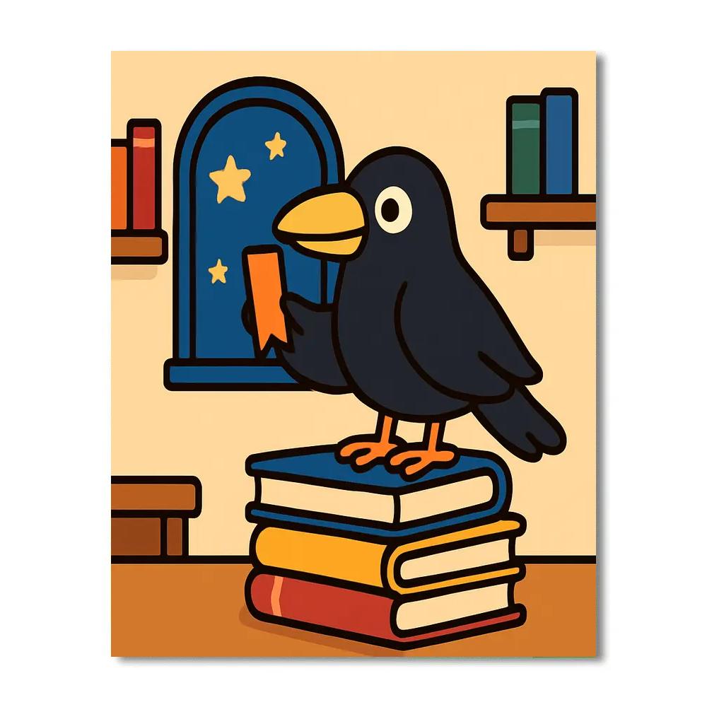 Comet Crow Library Paint by numbers kits
