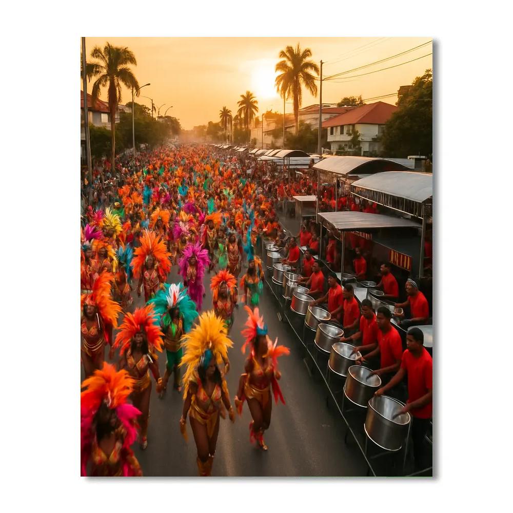 Trinidad Panorama Carnival paint by color