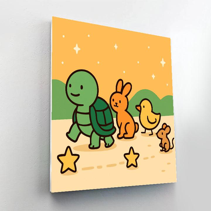 Starglow Turtle Trek Paint by numbers art