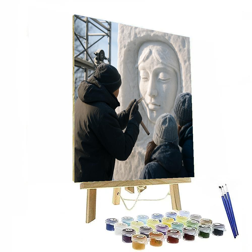 Sapporo Snow Sculpture Close-Up Paint by numbers art