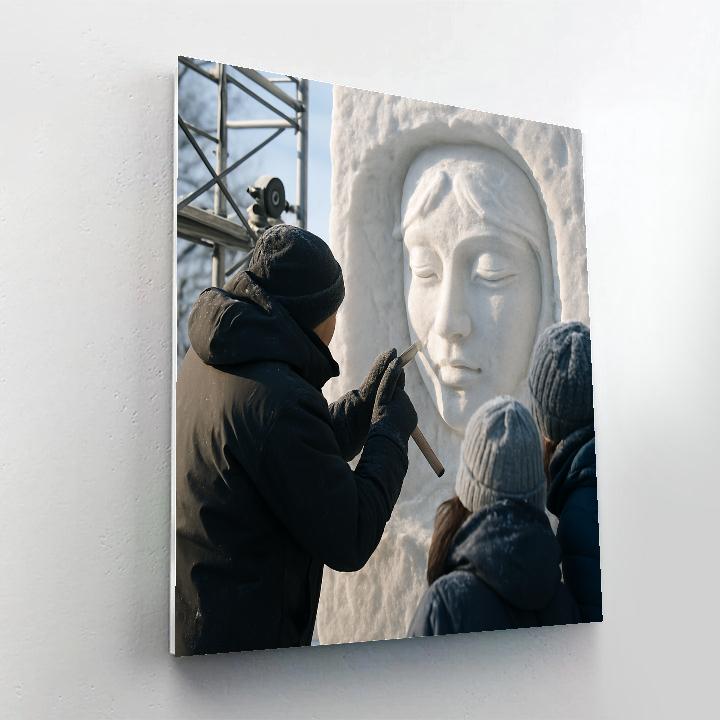 Sapporo Snow Sculpture Close-Up Paint by numbers art