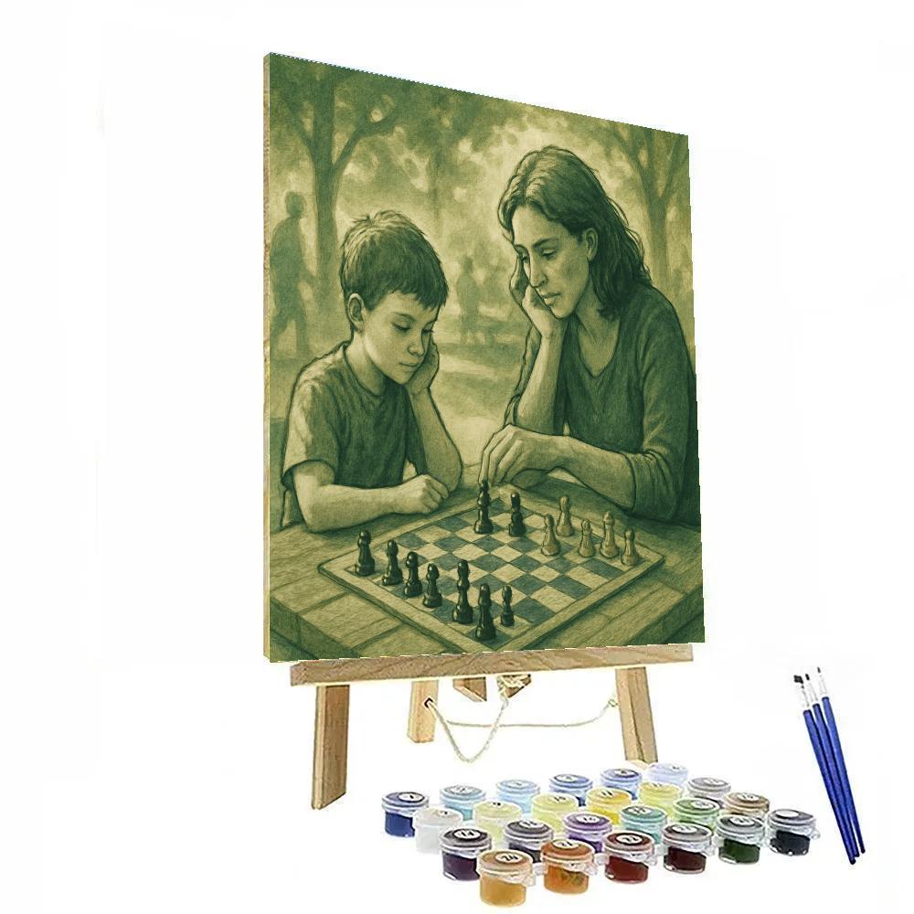 Park Chess Lesson paint by color