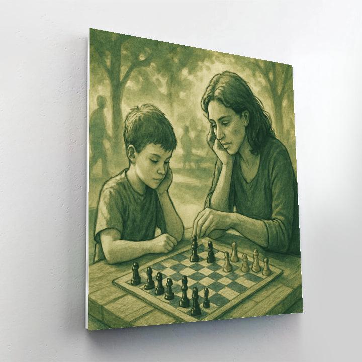 Park Chess Lesson paint by color
