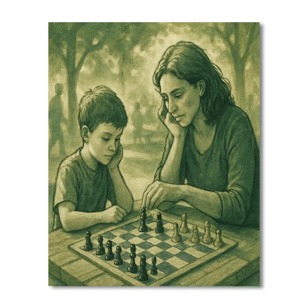 Park Chess Lesson paint by color