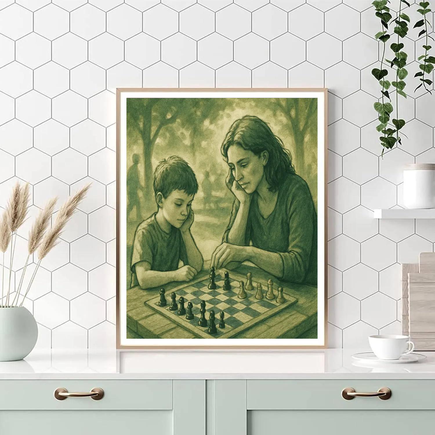 Park Chess Lesson paint by color