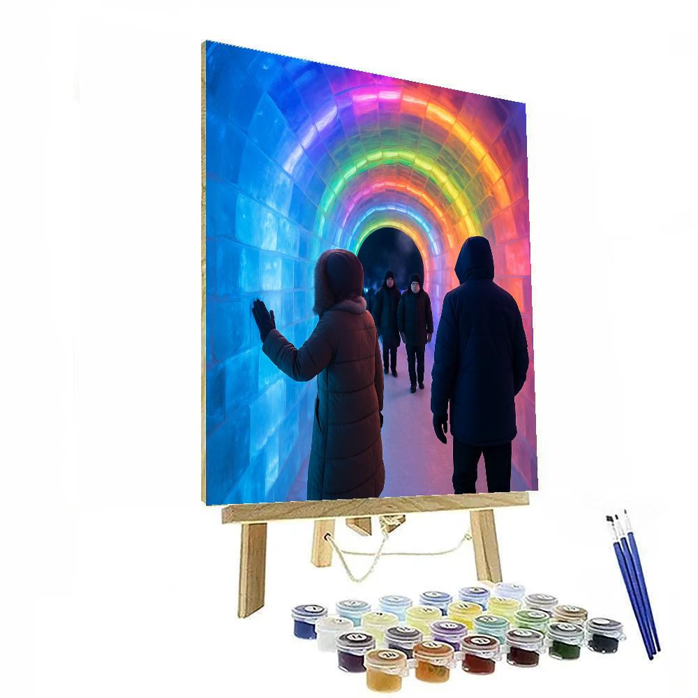 Harbin Ice Tunnel Walk paint by numbers
