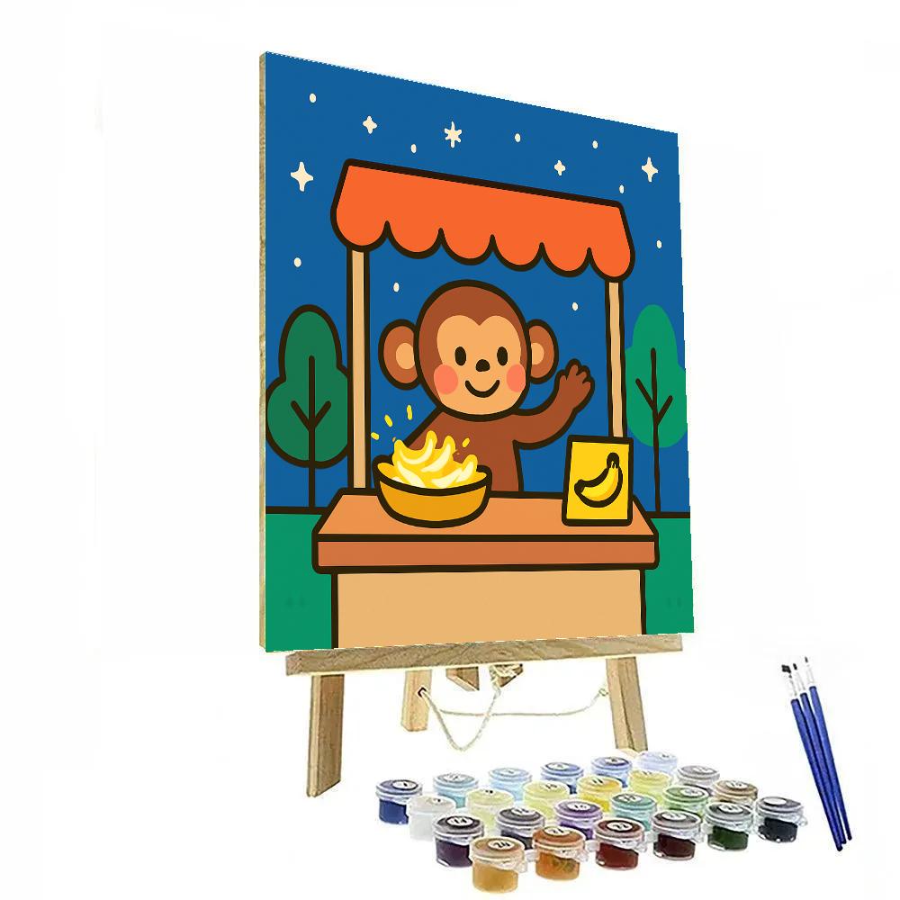 Meteor Monkey Market DIY paint by numbers