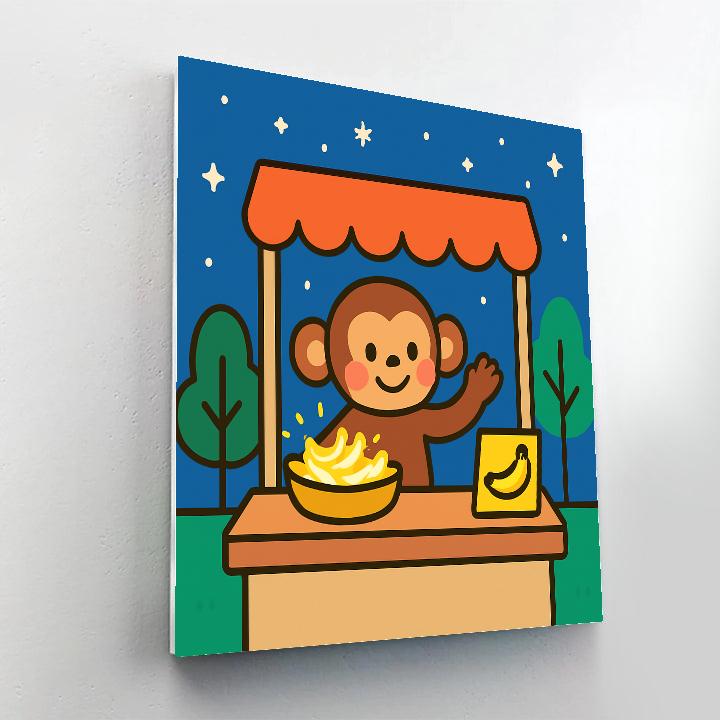 Meteor Monkey Market DIY paint by numbers