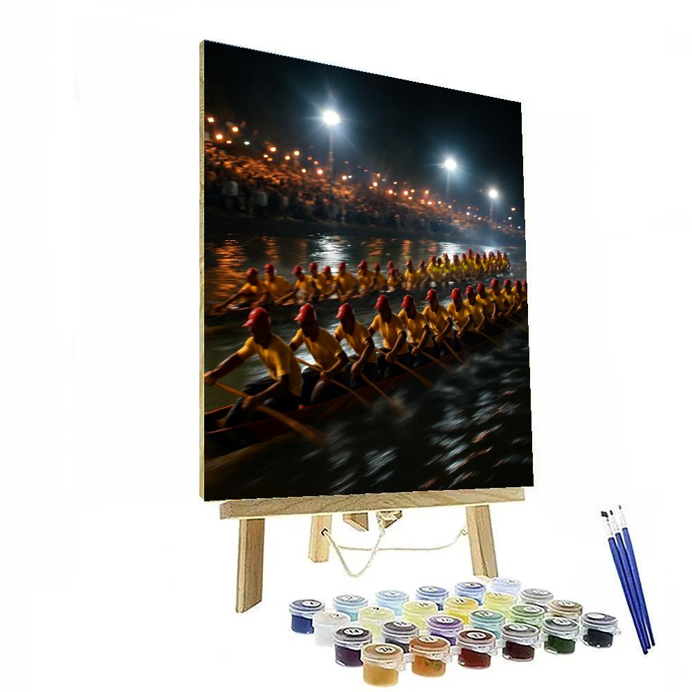 Water Festival Night Race Paint by numbers kits