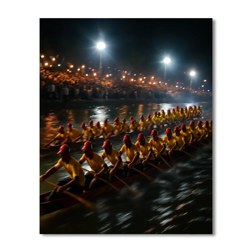 Water Festival Night Race Paint by numbers kits