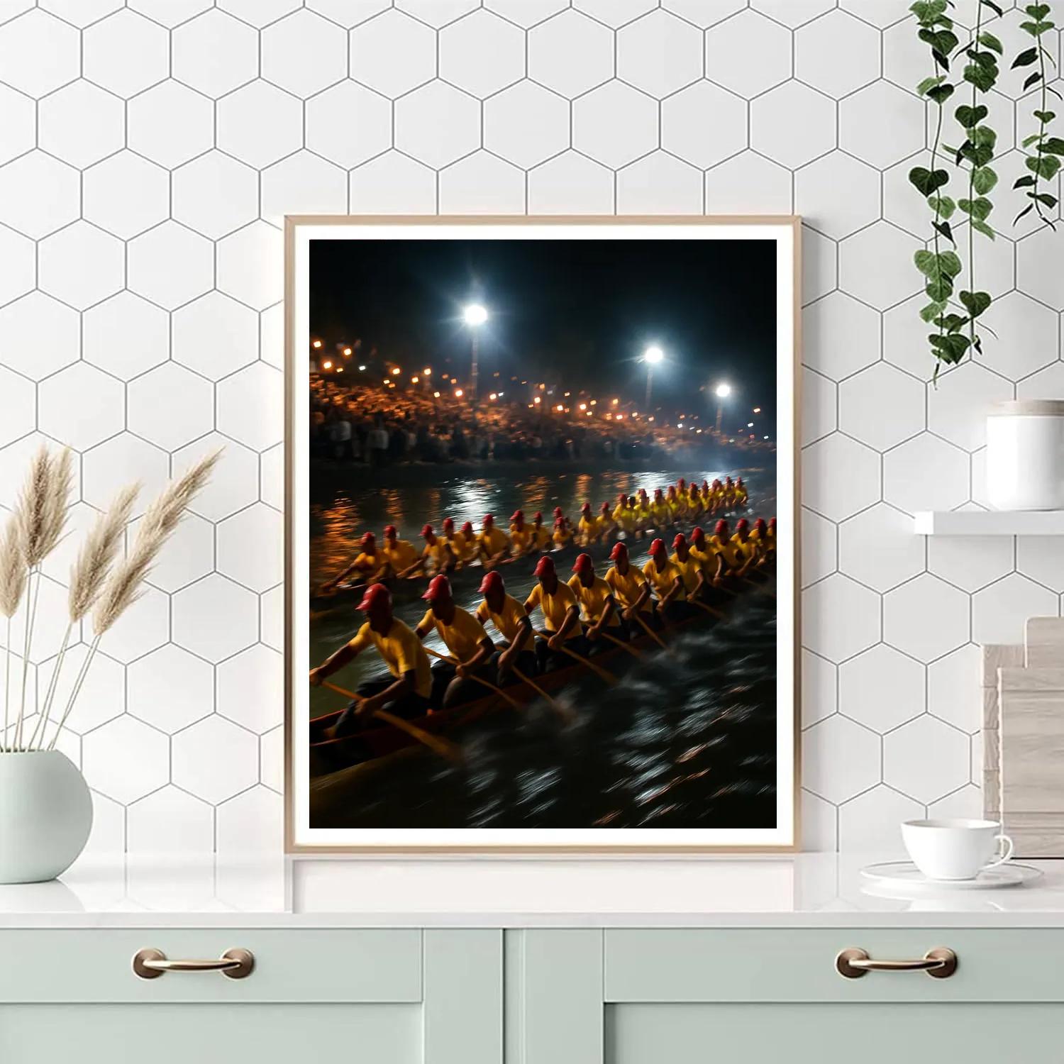 Water Festival Night Race Paint by numbers kits