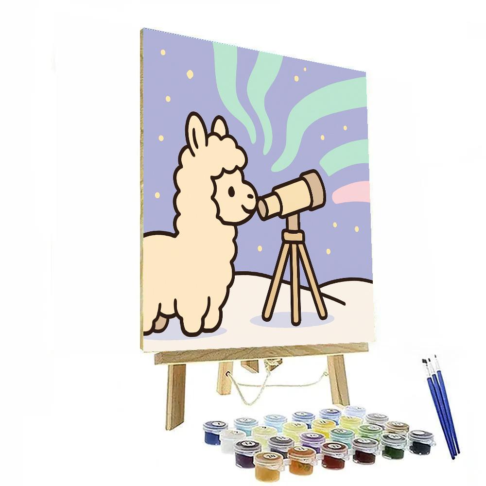Aurora Alpaca Observatory Numbered painting kits