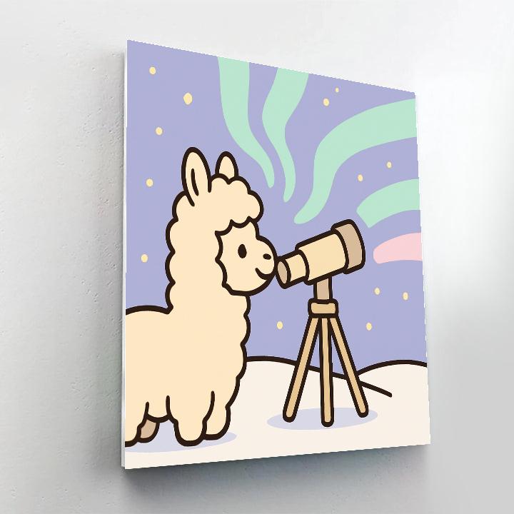 Aurora Alpaca Observatory Numbered painting kits