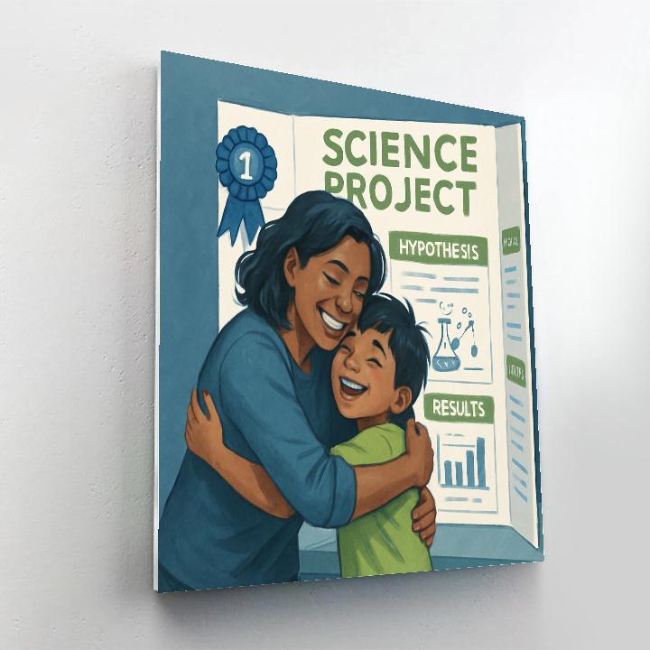 Science Fair Proud Moment paint by number