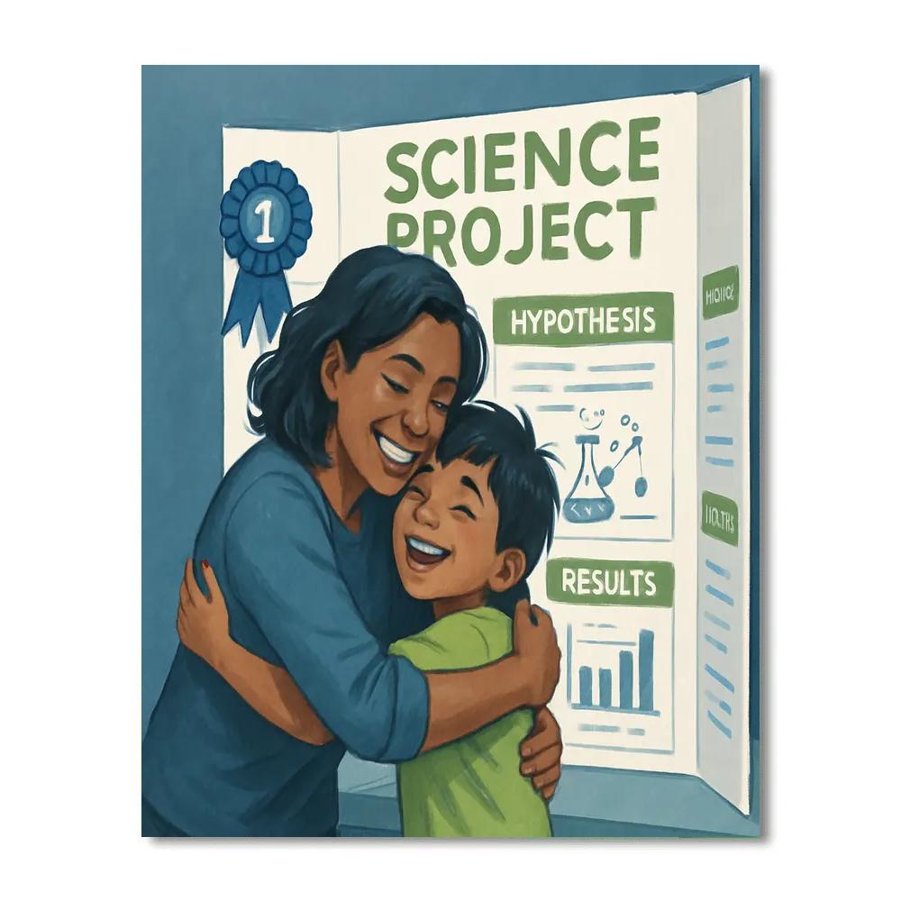 Science Fair Proud Moment paint by number