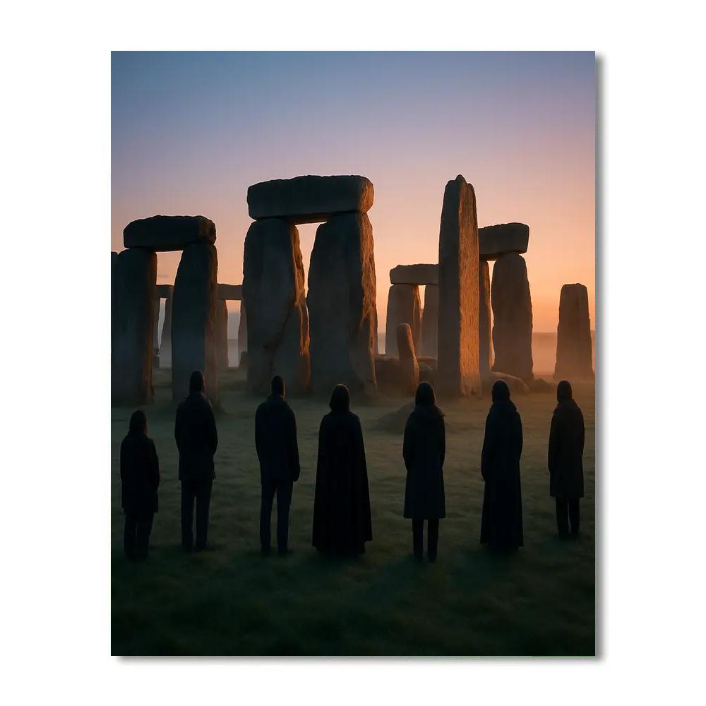 Stonehenge Solstice Dawn Paint by numbers art