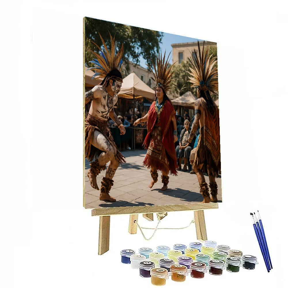 Indigenous Plaza Dance paint by number