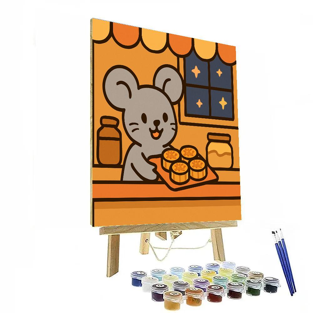 Mooncake Mouse Bakery paint by number