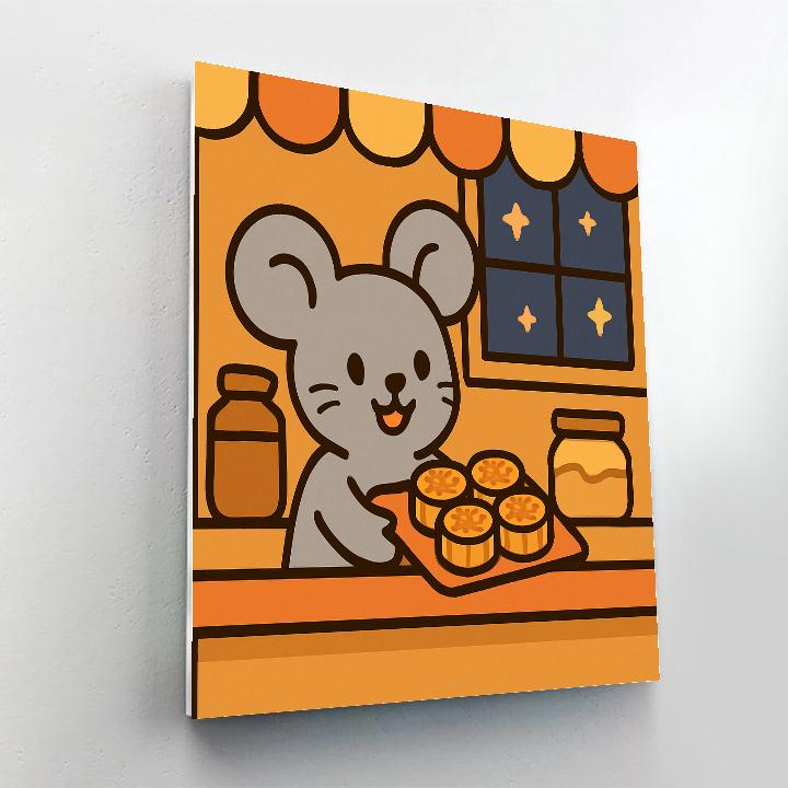 Mooncake Mouse Bakery paint by number