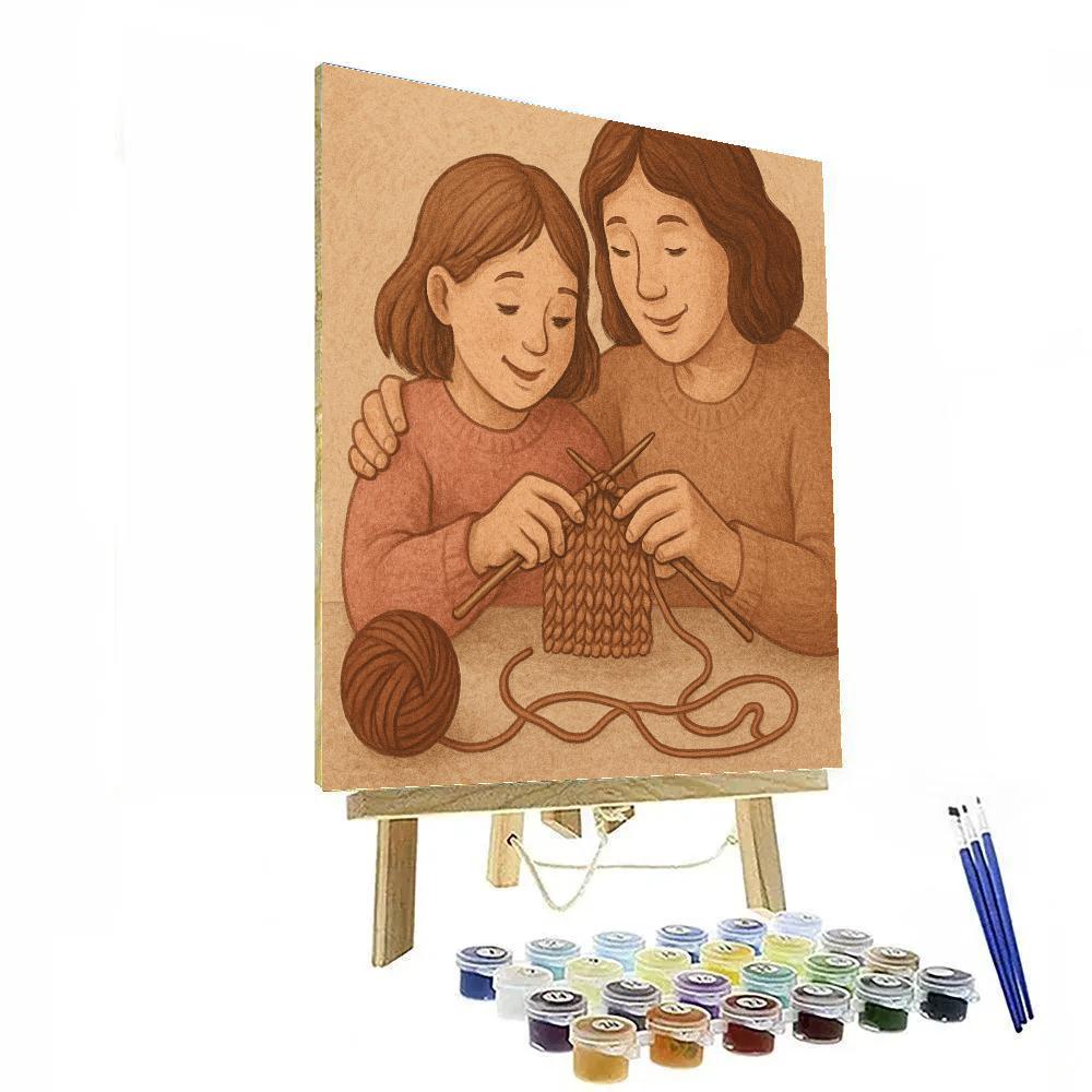 Pullover Sweater Knitting Lesson paint by color