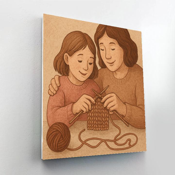 Pullover Sweater Knitting Lesson paint by color