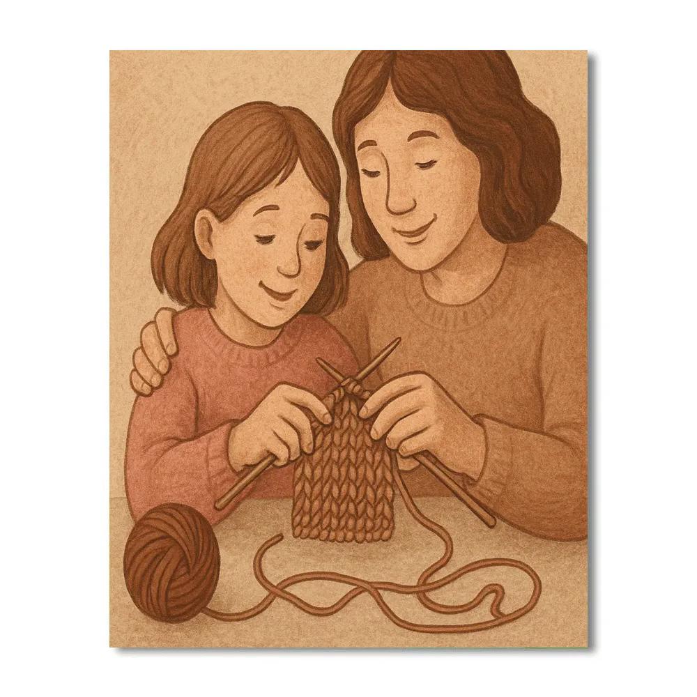 Pullover Sweater Knitting Lesson paint by color