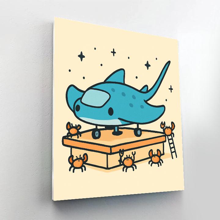 Starship Stingray Station Painting by numbers kit