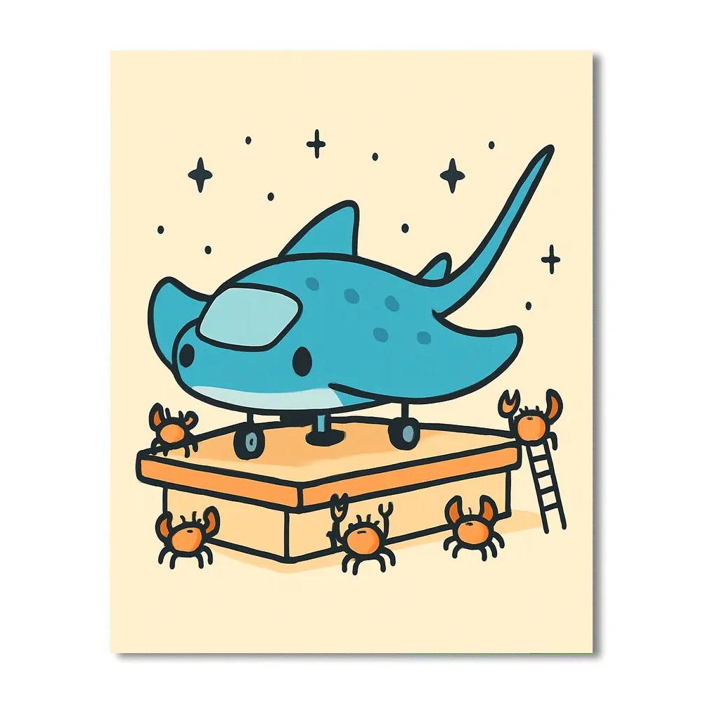 Starship Stingray Station Painting by numbers kit