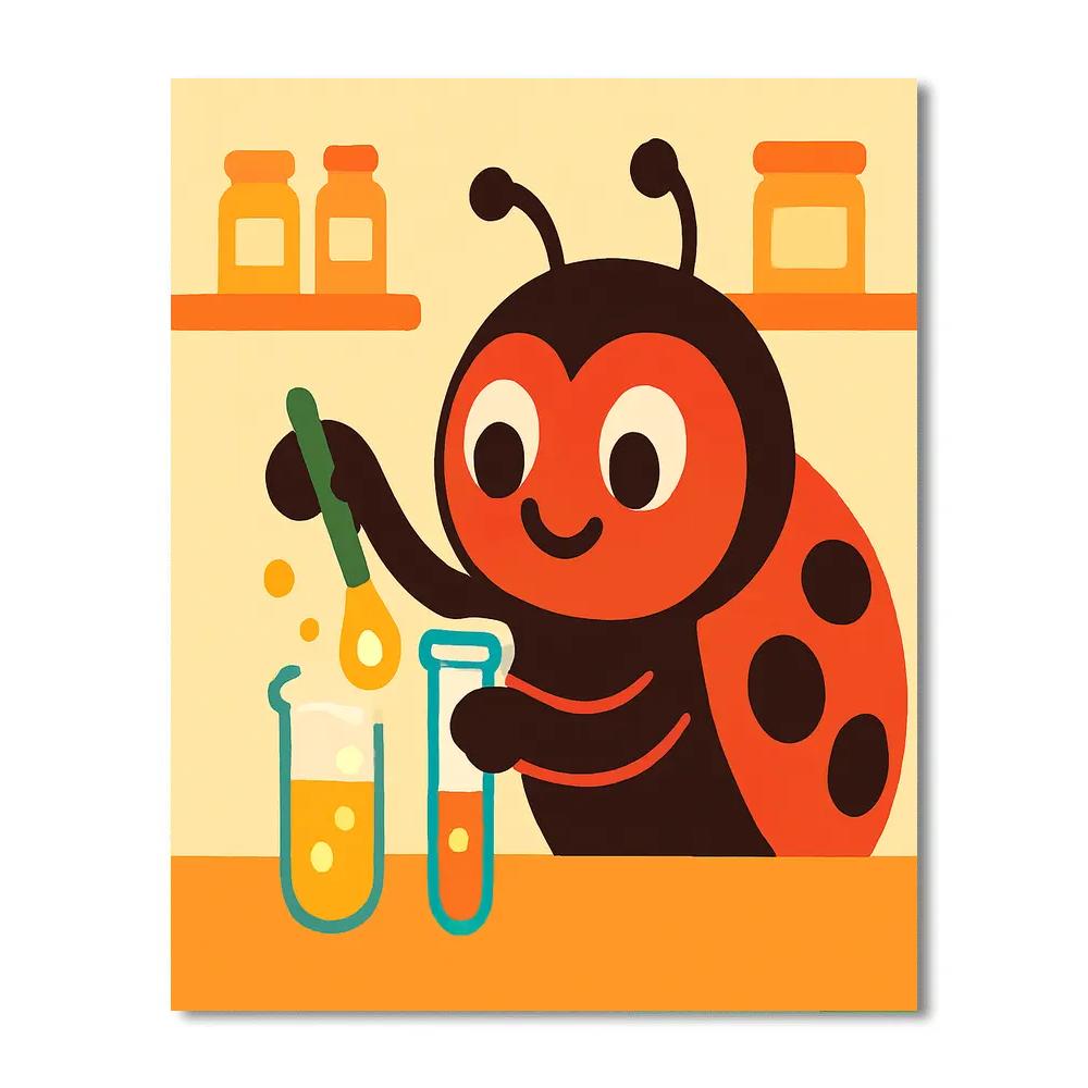 Luminous Ladybug Lab painting number kit