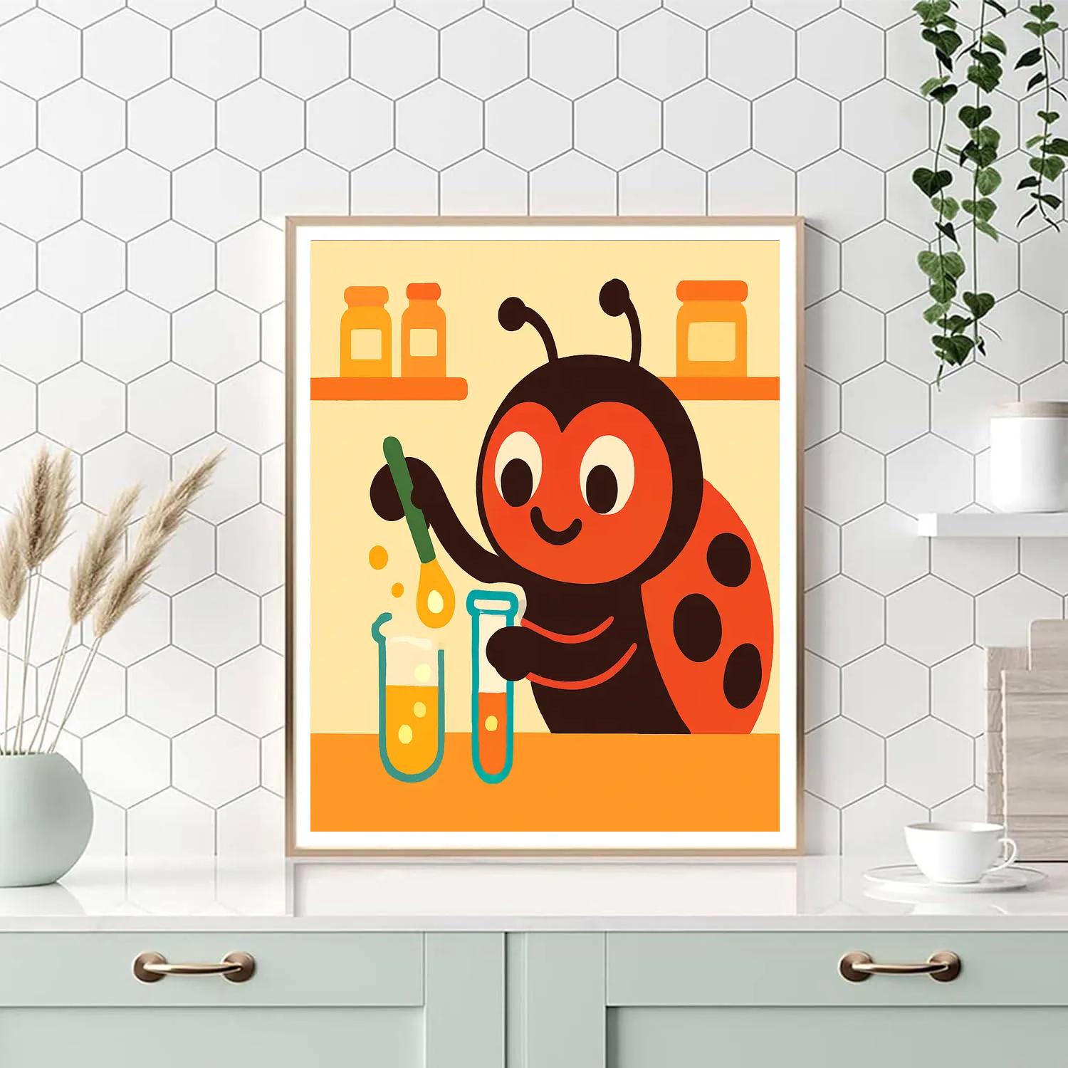 Luminous Ladybug Lab painting number kit