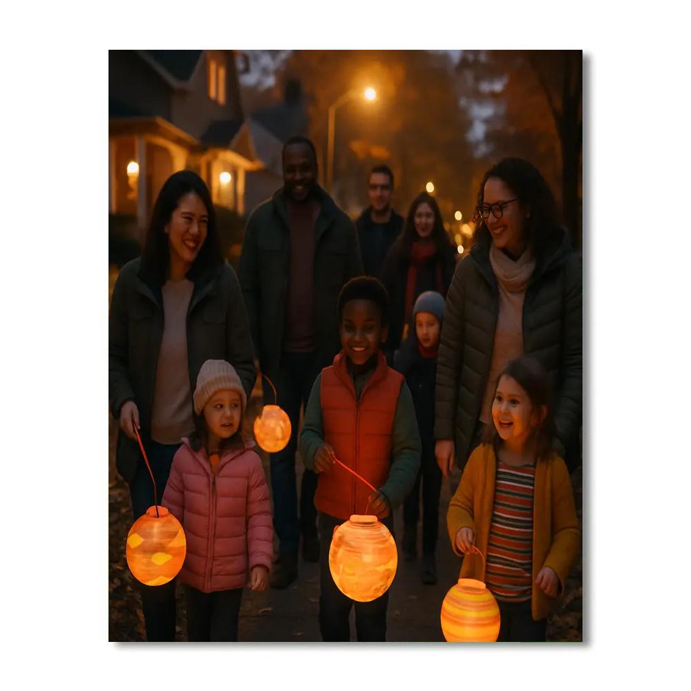 Community Lantern Walk Numbered painting kits