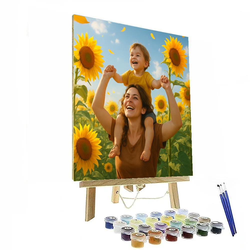 Sunflower Field Pick And Pose DIY paint by numbers