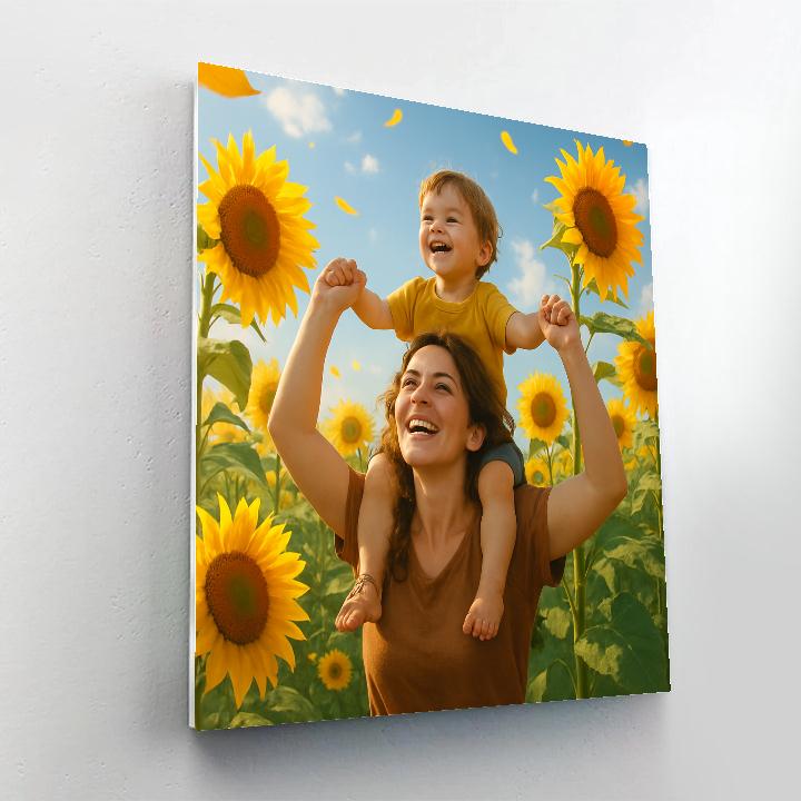 Sunflower Field Pick And Pose DIY paint by numbers