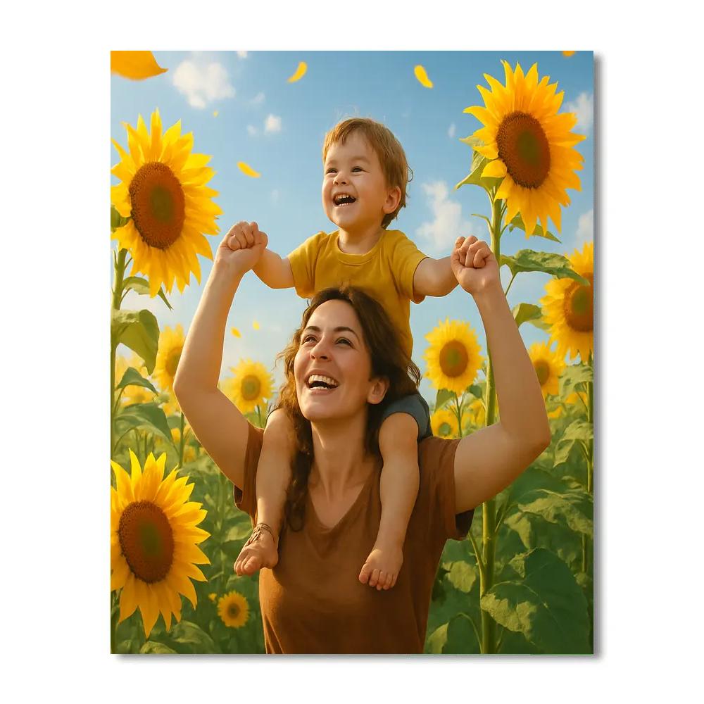 Sunflower Field Pick And Pose DIY paint by numbers