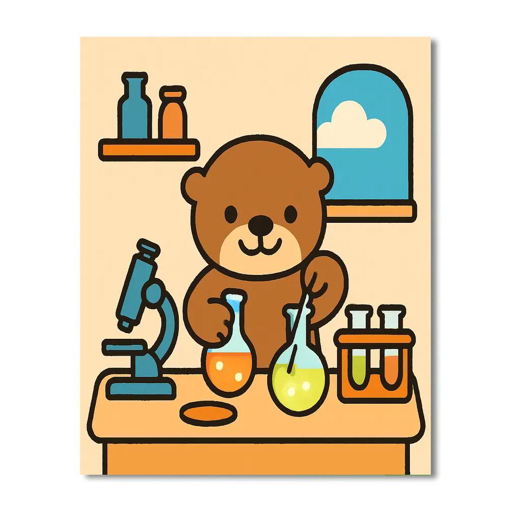 Orbiting Otter Science Lab Paint by numbers kits