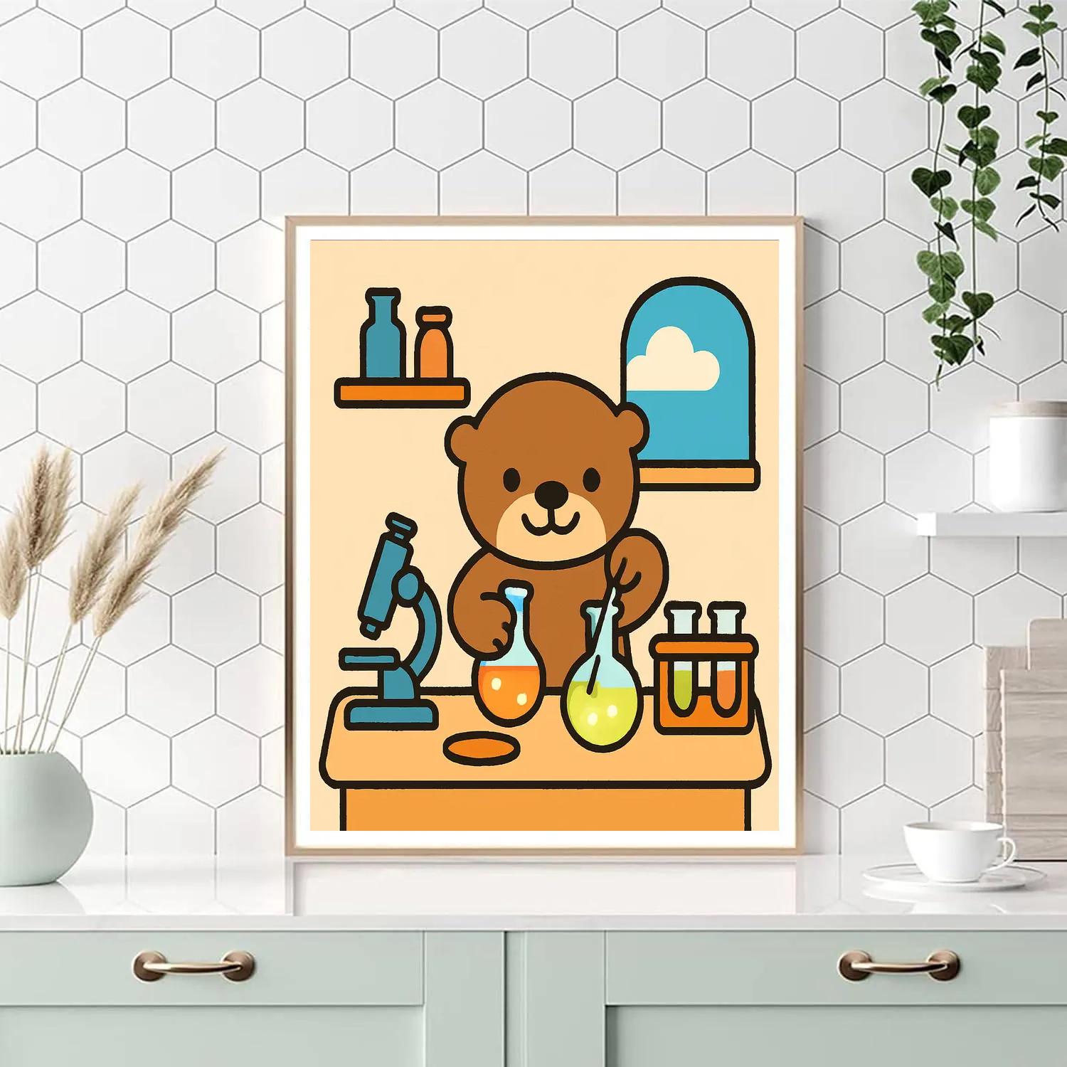 Orbiting Otter Science Lab Paint by numbers kits