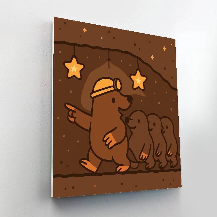 Meteor Mole Tunnel Painting by numbers kit
