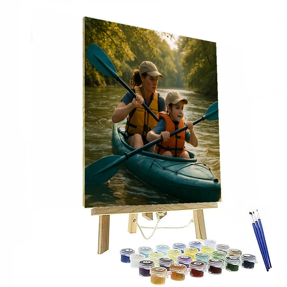 River Kayak Training Paint by numbers art