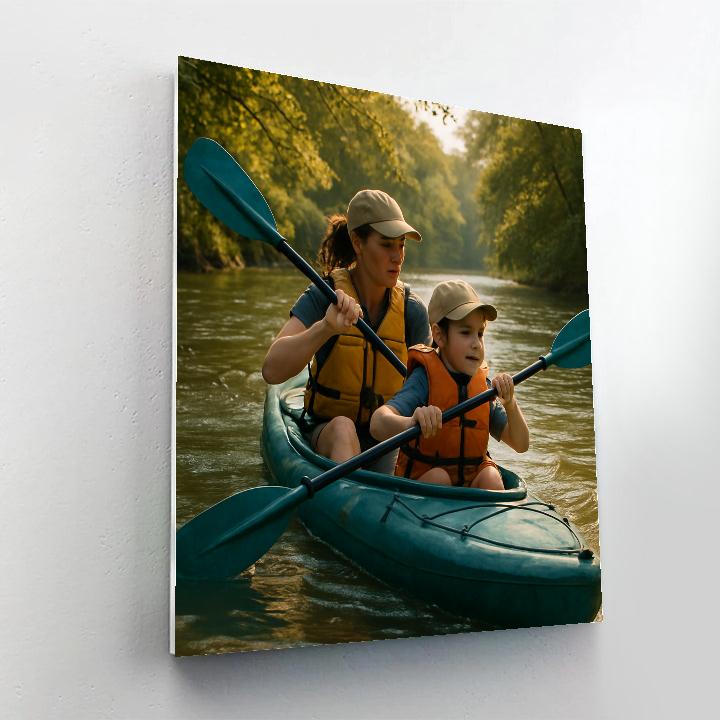 River Kayak Training Paint by numbers art