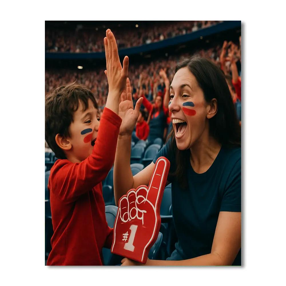 Stadium Half Time Cheer DIY paint by numbers