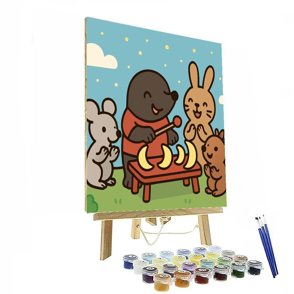 Moonbeam Mole Music paint by number