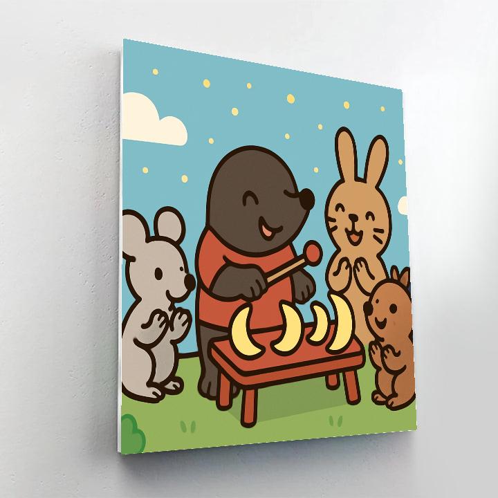 Moonbeam Mole Music paint by number